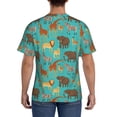 thumbnail image 3 of Bixox Men's Cute Animals Printed Short Sleeve Skinny Athletic T-Shirt, 3 of 6