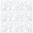 thumbnail image 1 of EeaseCA 9pcs Halloween Stencils Template Faces Stencil DIY Plastic Drawing Template, 1 of 7