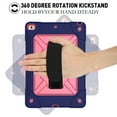 thumbnail image 3 of iPad 10.2 Shockproof Case with Screen Protector, Dteck Heavy Duty Rugged 3 Layer Hybrid Rugged Case with Rotatable Hand Strap Kickstand For iPad 10.2" 8th Gen 2020/ iPad 7th Gen 2019, Navy/Rose, 3 of 7