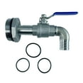 thumbnail image 2 of Grifo de tambor, grifo de barril de acero inoxidable de 2", G2", piezas de repuesto sin fugas, adaptador de salida de agua, válvula de tanque de asas 25mm, 2 of 8