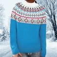 thumbnail image 2 of MESSUEN Vintage Sweater Christmas Sweaters for Women Christmas Outfits for Women Woman Shirts Winter Knit Sweater for Women Sweaters for Women Womens Sweater Sky Blue S, 2 of 4