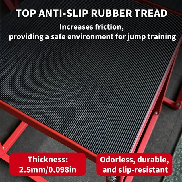 GloryStar Metal Plyometric Jump Box, Steel Plyometric Platform and Jumping Box with Anti-Slip Top - 12/18/24/30 Inch for Home Gym Training