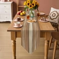 thumbnail image 5 of Table Runners 108 Inches Long, Brown Khaki Wooden Cotton Linen Kitchen Dining Coffee Table Runner for Party Home Decor, Vintage Farmhouse Retro Art Tabletop Dresser Scarves Runner Decor 13x108 Inch, 5 of 9