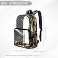 thumbnail image 7 of ZIATUBLES Clear Backpack for School, Heavy Duty Fabric & PVC Transparent Bookbag with Camo American Flag Deer Print, Large Capacity See Through Bag for College Women Men Travel, 7 of 7