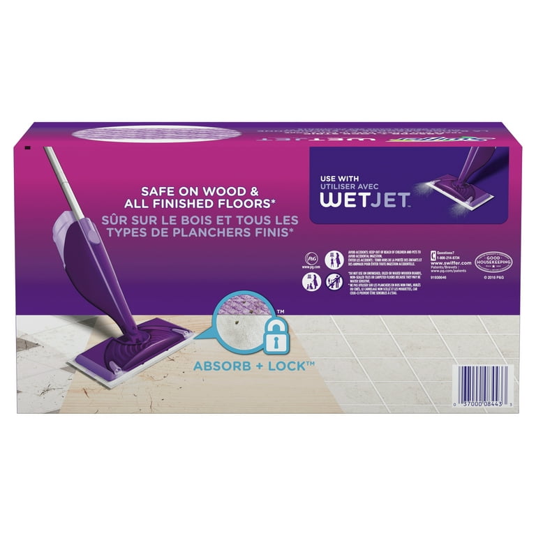 CLEAN PIONEER 8-Pack Compatible with Swiffer Wet Jet, Wet Jet Pads Refills  for Swiffer Mop -Washable Microfiber Mop Pads for Wet & Dry Use Mop Dry Wet