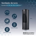 thumbnail image 2 of Ventilador De Torre Oficina Buró Escritorio con oscilación , silencioso de 3 velocidades altura de 33cm Beckon, 2 of 8