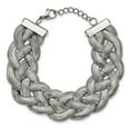 thumbnail image 4 of Stainless Steel Bracelet Fancy Women's mm 7 in Polished Braided Mesh w/1.25in ext. 7in, 4 of 5
