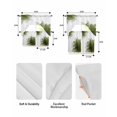 thumbnail image 5 of Sage Green Swag Kitchen Curtains Sets for Windows 24 Inch Length, Boho Modern Floral Abstract Ombre Leaf White Short Window Curtain Panels Swags Valances and Tiers 3 Piece Set for Cafe/Dining Room, 5 of 5