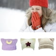 thumbnail image 4 of Yokua Popular Female Hat Knitting Beanie Hat with Cat Ear Y2K Teens Winter Warm Hat, 4 of 21