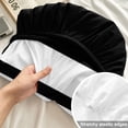 thumbnail image 4 of Cal.King Size Fitted Sheet Set - Black White Stripe 3 Piece Bedding Sets 16" Deep Pocket Fitted Sheet with 2 Pillowcases, Modern Rustic Vertical Striped Brushed Microfiber Hotel Luxury Bed Sheets, 4 of 9