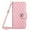 Pink, variant on SaniMore Case for Samsung Galaxy S23, PU Leather 3D Lattice Stylish for Girls Crossbody Lanyard Flip Kickstand Card Slots Cash Pocket Magnetic Clasp Full Protective Shockproof Wallet Shell, Coralpink
