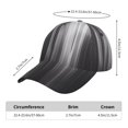 thumbnail image 2 of Balery Monochrome Abstract Lines Gorra de béisbol de tamaño ajustable para correr, entrenar y actividades al aire libre. Gorra de papá para todas las estaciones., 2 of 6