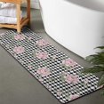 thumbnail image 2 of Pioneer Flower Floral Print Pattern Bathroom Rugs Mat, Non Slip Microfiber Bathroom Rug with Rubber Backing, Soft Mats for Bathroom Floor Tub Shower, 17"x47", 2 of 5