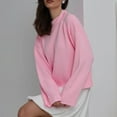 thumbnail image 6 of Maean Women Sweaters Knitted Long Sleeve Plain Tops Womens Casual Crewneck Pullover Sweater Outfits, 6 of 7