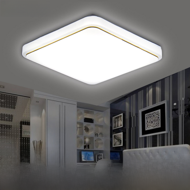 Lámpara de techo LED para sala de estar, lámpara de ambiente simple y moderna, rectangular, cuadrada, para dormitorio, estudio, balcón, cocina, iluminación