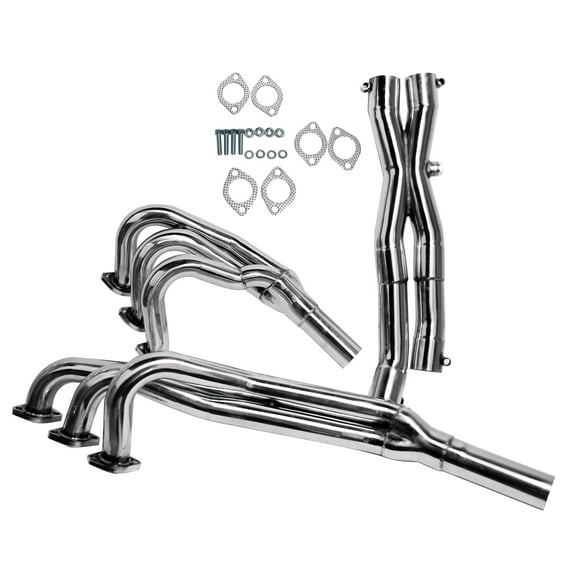 GELUOXI Stainless Steel Exhaust Manifold Headers for BMW E30 3 Series 1986-1991 2.5L 2.7L L6