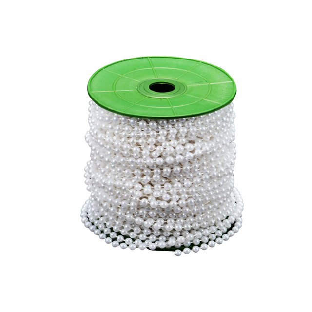 Pearl Bead Roll White Elegant 2.5Mm Artificial Pearl Cotton Thread Faux String Bead Chains Roll Para Diy Wedding Party Crafts Decoración 328Ft Methold HA019909-00