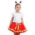 thumbnail image 3 of Akiihool Toddler Tutu Little Girls and Big Girls Tulle Tutu Skirt(Red,5-8 Years), 3 of 5