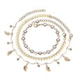 thumbnail image 1 of Femmes Cheville Réglable Créatif 3PCS Simple Chaîne Cheville Pied Bijoux pour les Filles, 1 of 10