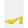 thumbnail image 5 of NEOPLAST Yellow Patent PU Block Heeled Mules, 5 of 6