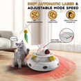 thumbnail image 4 of 4 in 1 Interactive Cat Toys for Indoor Cats  Cat Laser Toys with 360°Rotation  Interactive Exercise Play Kitten  Automatic Cat Wand Toys Track Balls Indoor Exercise Cat Kicker with USB R, 4 of 7