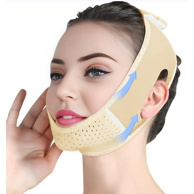 Sangle de lifting en Forme de V, Convient aux Femmes avec double Menton, Réduisant le double Menton, Liftant le Visage, Prévenant l'Affaissement Amincissement en Forme de V