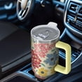 thumbnail image 6 of OBREWU Pioneer Flower Tumbler with Handle and Lid,Pioneer Flower 40oz Double Wall Vacuum Insulated Tumbler,Cups Gift for Women and Men, 6 of 7