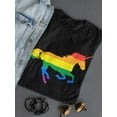 thumbnail image 3 of Gay Rainbow Flag Unicorn Shaped T-Shirt Women -Image by Shutterstock, Female x-Large, 3 of 4