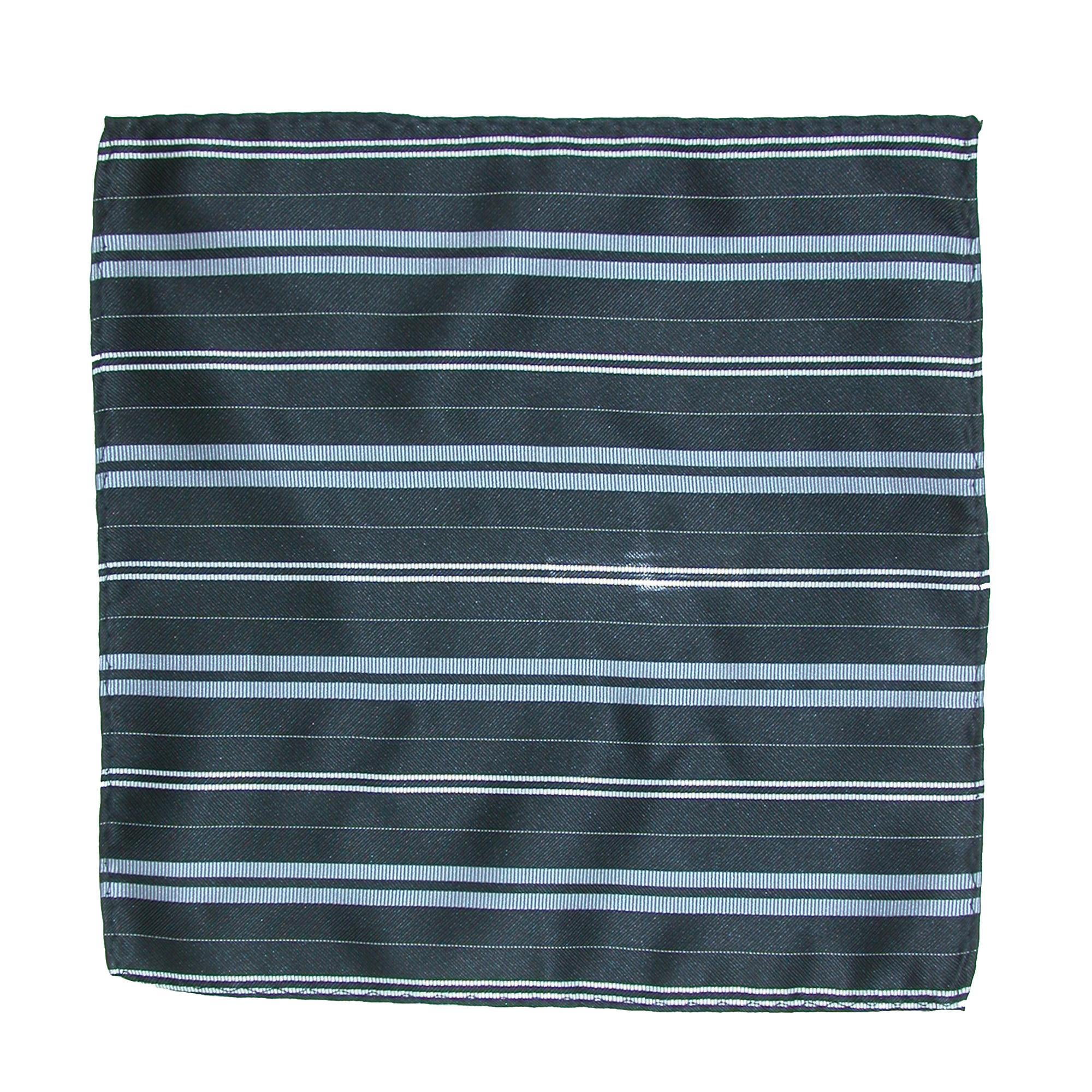 Umo Lorenzo Mens Double Stripe Bow Tie Handkerchief /& Clip-End Suspender Set