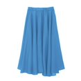 thumbnail image 4 of RYKJLWY Maxi White Skirt Fashionable and Linen Fan Shaped Large Hem Printed Long Skirt Pleated Skirts for Women White Long Skirts for Women (Blue,XXXL), 4 of 4