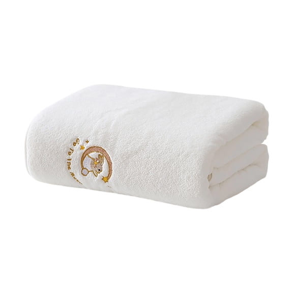 Embroidered Bath Towel, Soft Fleece Bath Towel, Highly Absorbent Quick Dry Towel, Non Shedding Bathroom Towel, Plush Household Drying Towel, Daily Shower Beach Gym Travel Towel