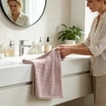 thumbnail image 4 of WWG Polyester Bath Towel, Quick Dry Highly Absorbent Towel, Soft Coral Lint Free Bathroom Towel, 74x33cm, for Bathroom, Beach, Camping, Includes 1 Towel, 4 of 6
