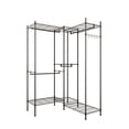thumbnail image 4 of Tcbosik Wire Garment Rack with Storage, Heavy Duty Clothes Rack for Hanging Clothes, Multi-Functional Bedroom Clothing Rack, Freestanding Closet Wardrobe Rack, Black, 4 of 7