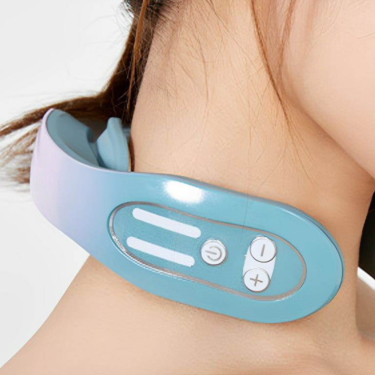 Portable Heated Neck Massager Intelligent Electric Pulse Wireless With  Remote Control For Deep Tissue Massage Pain Relief Unisex
