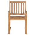 thumbnail image 2 of vidaXL Chaise Berçante avec Coussin Rouge en Bois de Teck Massif, 2 of 5