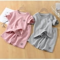 thumbnail image 5 of YTDSCS 4-11T Kids 2Pcs Summer Outfits for Boys Girls Short Sleeve T-Shirt Tops Elastic +Shorts Set Kids Clothes, 5 of 8