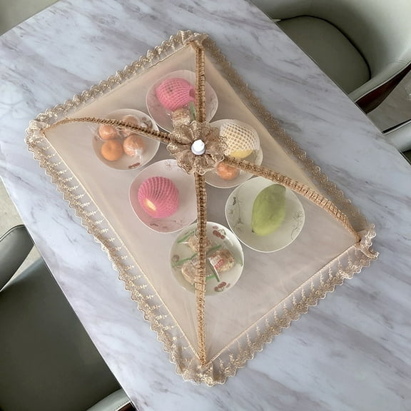 New Umbrella Style Food Covers Anti Fly Mosquito Meal Cover Lace Table Large Table Cover Home Gadgets