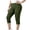 Army Green, variant on Womens Yoga Capri Pants Ribbed Knit High Elastic Waist Tummy Control Gym Capris Casual Butt Lifting Leggings White XL