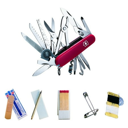 Victorinox Swiss Army SwissChamp SOS Multi-Tool Pocket Folding Knife - Red 53511