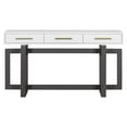 thumbnail image 5 of Extra Long 57" Console Table with 3 Drawers, Elegant Entryway Table with Storage, Narrow Long Sofa Table for Living Room, Hallway, Behind Couch, White, 5 of 9