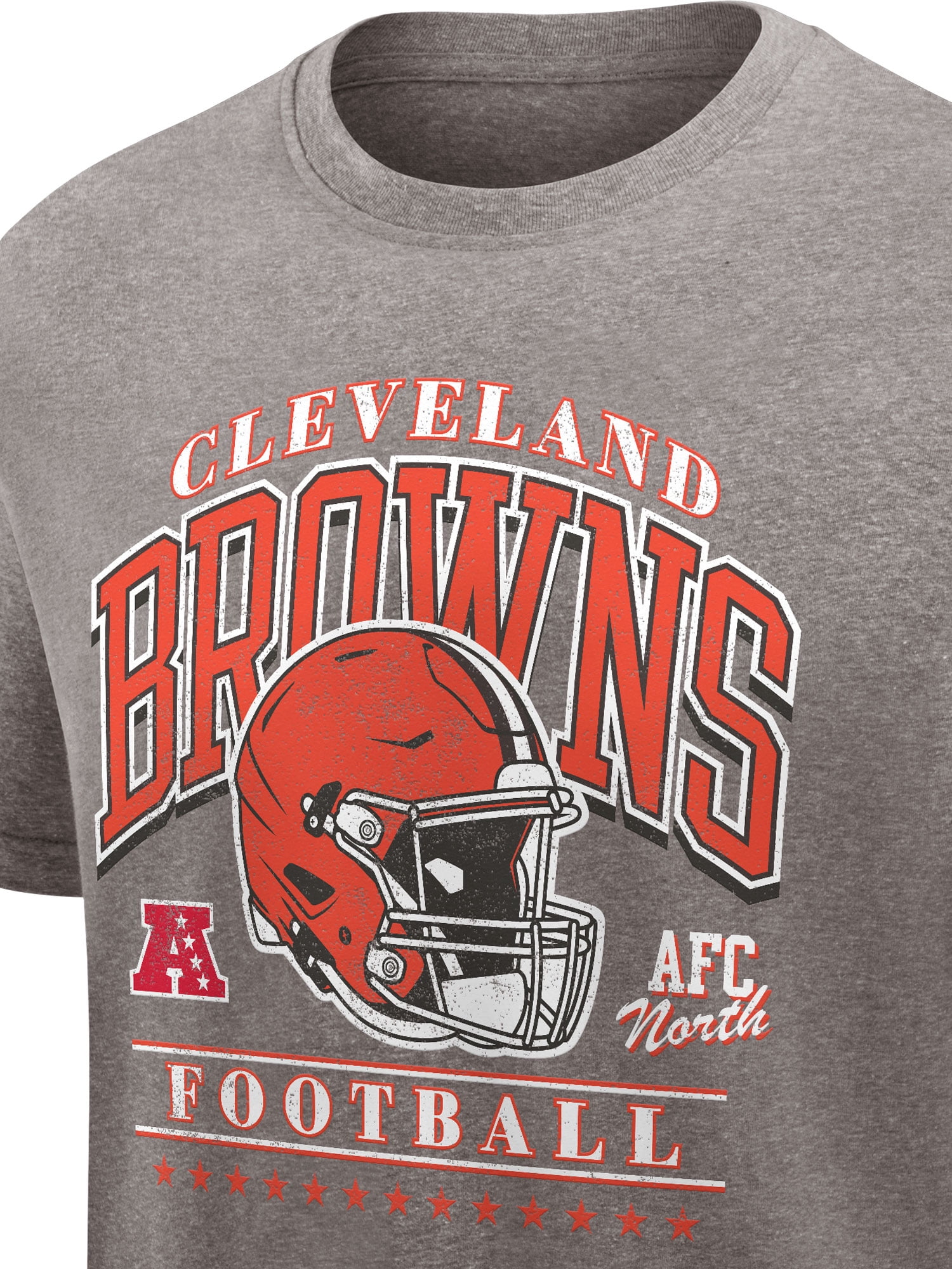 NFL Cleveland Browns Men's Synthetic Brown Heather Short Sleeve T-Shirt