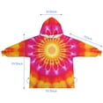 thumbnail image 7 of Colorful Tie Dye Mandala Pattern Blanket Hoodies for Kids 6-13YR Oversize Wearable Blanket Hoodies for Boys Girls Teens, 7 of 7