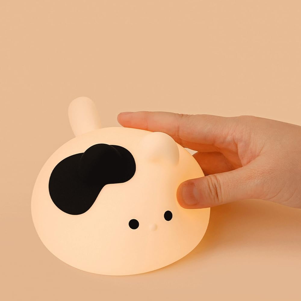 Cat Night Light, Cute cat Lamp, Silicone Dimmable Nursery Nightlight, Rechargeable LED Bedside Lamp with 20 Minutes Timer & Tap Control Baby Girls Women Bedrooms, Living Room