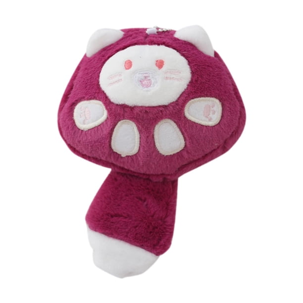 Figura de gato de peluche colgante decorativo decoración de exhibición bolso creativo llavero rosa roja