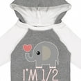 thumbnail image 4 of Inktastic Half Birthday Cute Elephant Girls Long Sleeve Baby Bodysuit, 4 of 5