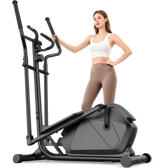 FUNMILY Ultra-Quiet Heavy Duty Elliptical Machine | 400LBS Capacity, 15-Inch Natural Stride, 14 Resistance Levels, Low Impact Cardio for Home Gym, Seniors & Small Spaces