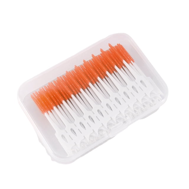 Smilepp Maintain HealthyOral Hygiene Routine With Flosser Toothbrush Easy orange-yellow 100 pieces 1Set