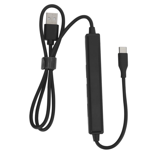 Divisor de 3 puertos USB2.0 Hub 480Mbps con función de carga tipo C para teléfono móvil Plug and Play