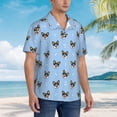 thumbnail image 6 of Uemuo Corgi Dog Printed Regular Fit Short Sleeve Casual Hawaiian Shirt for Men,Aloha shirt,Tropical shirt,Floral print shirt,Vacation Beach shirt-XX-Large, 6 of 9