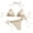beige, variant on Byfri Adjustable Halter Triangle Bikini Set, Lightweight Two-Piece Swimsuit for Women Summer Vacation, Beige L
